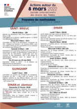 8 MARS 2022 - programme dans les Côtes d'Armor
